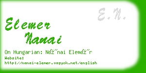 elemer nanai business card